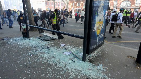 Dégats et Dégradations à Toulouse. 22ème édition Gilets Jaunes. Samedi 13 Avril 2019.