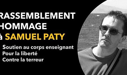 Hommage rendu à Samuel Paty par un millier de citoyennes et citoyens à Montauban le 18 octobre 2020.