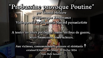 'Probassine provoque Poutine' par Chantal Moldave vidéoparodie Stéphanie Muzard 