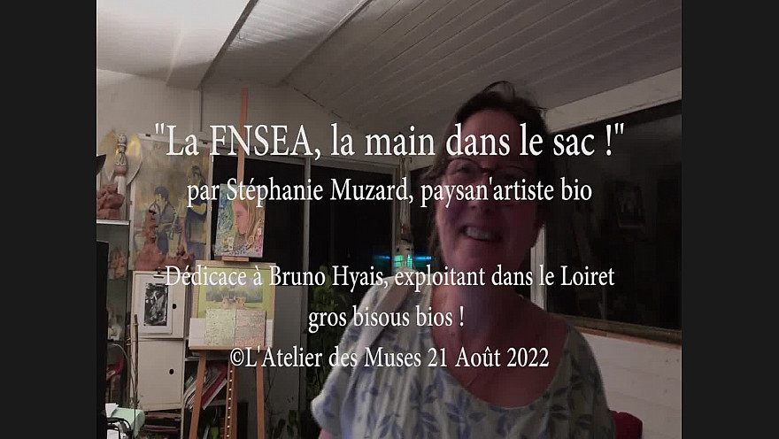 'FNSEA la main dans le sac' par Stéphanie Muzard